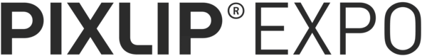 PIXLIP EXPO Logo schwarz auf weiß